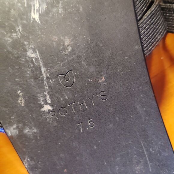 Rothy's The Slide Night Sky Black Navy Blue Slides Sandal Women's Size 7.5 comfy - Picture 6 of 6